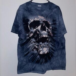 Men's Graphic Skull T-Shirt - Blue